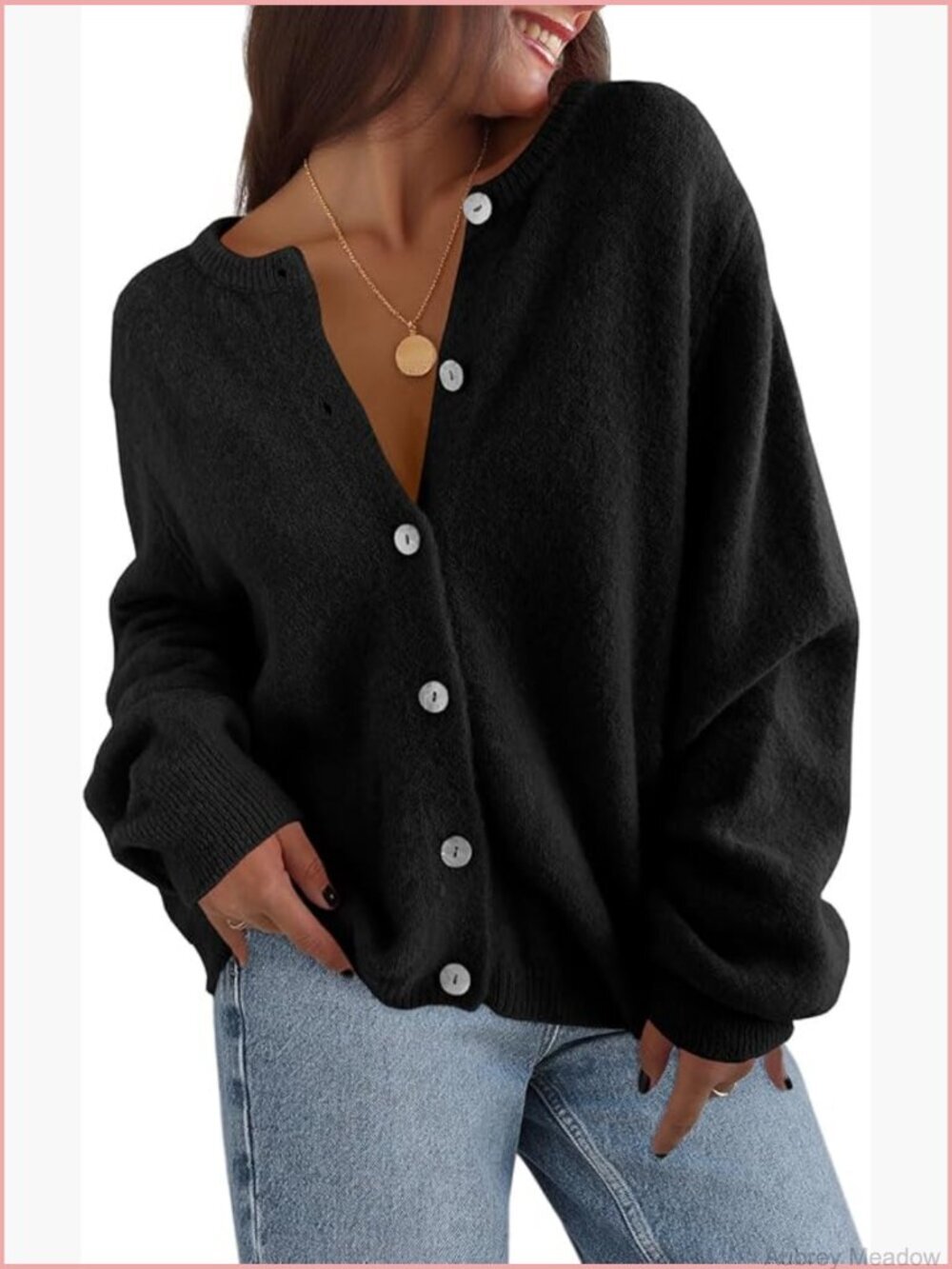 Button Down Long Sleeve Knit Cardigan Sweater Open Front